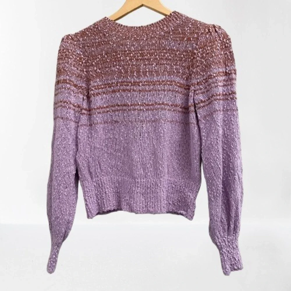 NEW J.Crew Reversible Space Dyed‎ Cardigan Sweater Mauve Purple Small